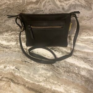 Style & Company Hudsonn core  black faux leather  crossbody NWT